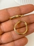 Argollas labradas acero dorado - Athenea Joyas