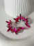 aro gema fucsia base plateada - comprar online