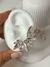 aro gema plateada base dorada - Athenea Joyas