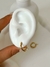 argollas 1,5cm con bolita acero dorado - comprar online