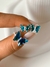 aros pasante mariposa cristal - Athenea Joyas