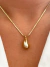 Collar con cadena plana y dije gota - comprar online