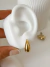 Aros gota 1,9cm acero dorado