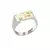 Anillo doble inicial plata y oro en internet