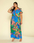 Saia Plus Size Midi Estampada Em Viscose