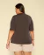 Blusa Plus Size Em Viscolycra Com Decote V na internet