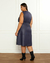 Saia Plus Size Midi Evasê Couro Fake