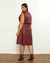 Saia Plus Size Midi Evasê Couro Fake - Lenner