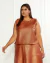 Cropped Plus Size Couro Fake - Lenner