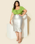 Blusa Plus Size Em Air Flow Com Detalhe De Laço No Busto