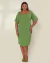 Vestido Plus Size Midi Em Viscolinho na internet