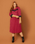 Vestido Plus Size Midi Malha Canelada na internet