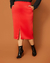Saia Plus Size Midi Lápis Em Neoprene - loja online