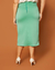 Saia Plus Size Midi Lápis Em Neoprene na internet