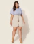 Short Plus Size Alfaiataria Evasê