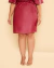 Saia Plus Size Em Couro Sintético - Lenner