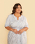 Vestido Plus Size Chemise Listrado Em Tricoline - Lenner