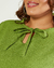 Blusa Plus Size Elegante Em Air Flow Com Manga Longa