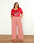 Calça Plus Size Pantalona Em Air Flow - Lenner