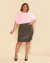 Saia Plus Size Em Couro Sintético na internet