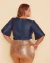 Cropped Plus Size Couro Sintético Manga Morcego - comprar online