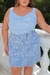 Saia Plus Size Chambray Bordado