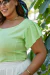 Blusa Plus Size Em Viscolinho Manga De Babado - comprar online
