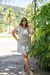 Vestido Plus Size Em Linho Com Manga Flare - loja online