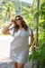 Vestido Plus Size Em Linho Com Manga Flare - Lenner