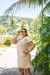 Vestido Plus Size Em Linho Com Manga Flare na internet