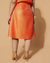 Saia Plus Size Midi Evasê Couro Fake