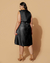 Saia Plus Size Midi Evasê Couro Fake - loja online