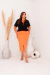 Saia Plus Size Midi Lápis Em Suede