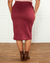 Saia Plus Size Midi Lápis Em Suede - Lenner