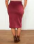 Saia Plus Size Midi Lápis Em Suede - Lenner