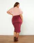 Saia Plus Size Midi Lápis Em Suede - loja online