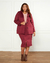 Saia Plus Size Midi Lápis Em Suede - comprar online
