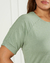 Blusa Plus Size Em Vicolycra Manga Com Detalhes De Relevo - comprar online