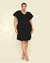 Vestido Plus Size Em Linho Com Manga Flare
