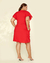Vestido Plus Size Em Linho Com Manga Flare - Lenner