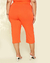 Calça Plus Size Pantacourt Em Viscolycra