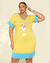 Vestido Plus Size Viscolycra Com Estampa Ilustrativa