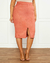 Saia Plus Size Midi Lápis Em Suede - Lenner