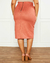 Imagem do Saia Plus Size Midi Lápis Em Suede