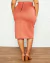 Imagem do Saia Plus Size Midi Lápis Em Suede