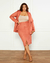 Saia Plus Size Midi Lápis Em Suede - loja online