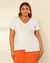 Blusa Plus Size Em Viscolycra Com Decote V na internet