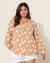 Camisa Plus Size Estampa Poá