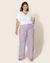 Calça Plus Size Pantalona Em Malha Tricô Roxo - loja online