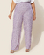 Calça Plus Size Pantalona Em Malha Tricô Roxo na internet